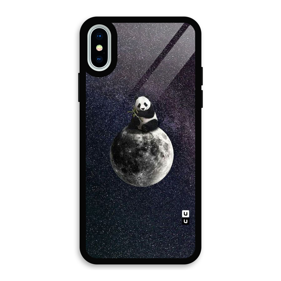 Panda Space Glass Back Case for iPhone X