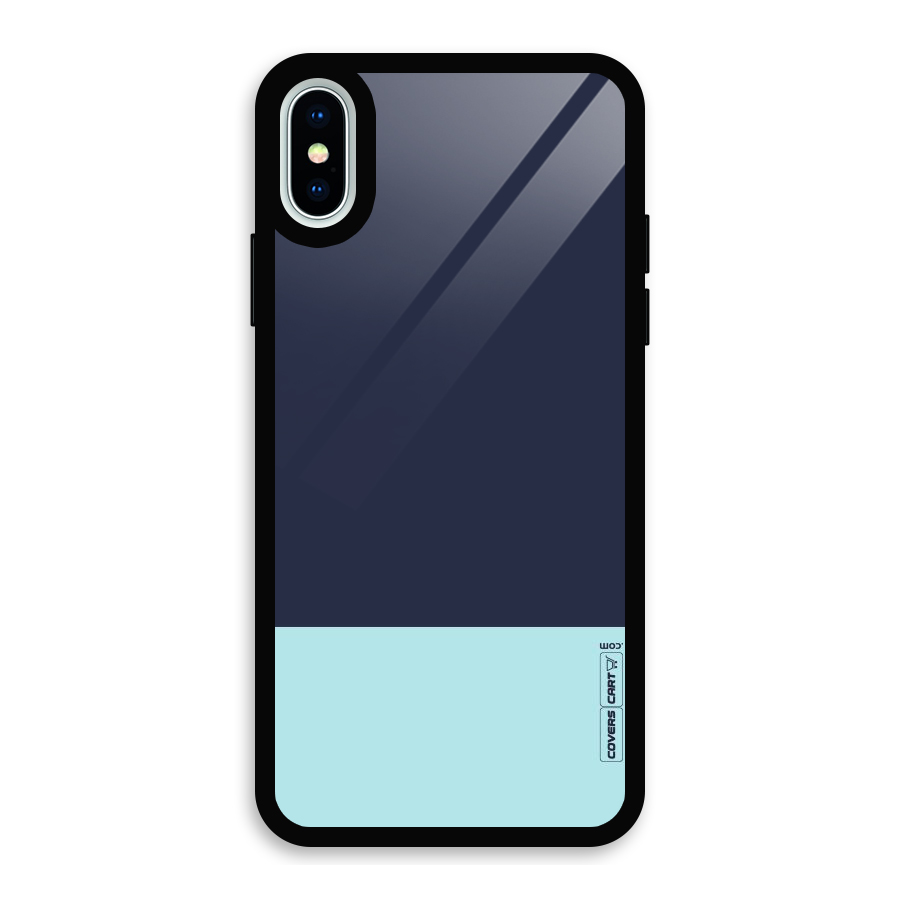 Pastel Blues Glass Back Case for iPhone X