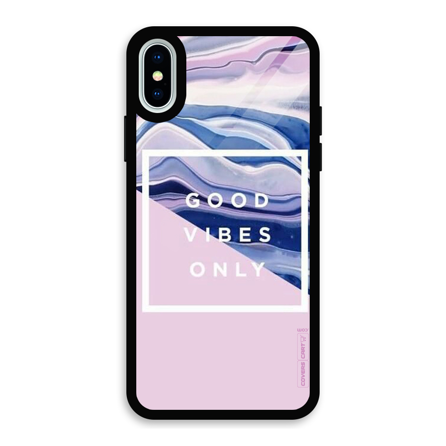 Pastel Color Vibes Glass Back Case for iPhone X