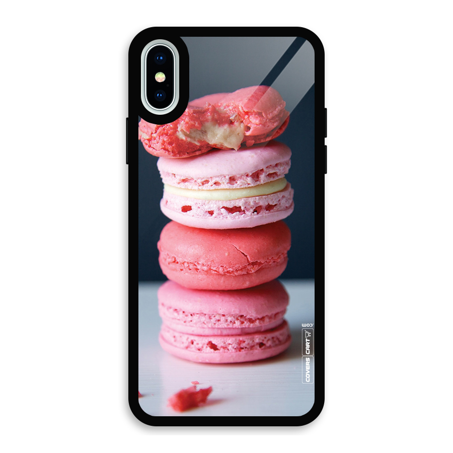 Pastel Macroons Glass Back Case for iPhone X