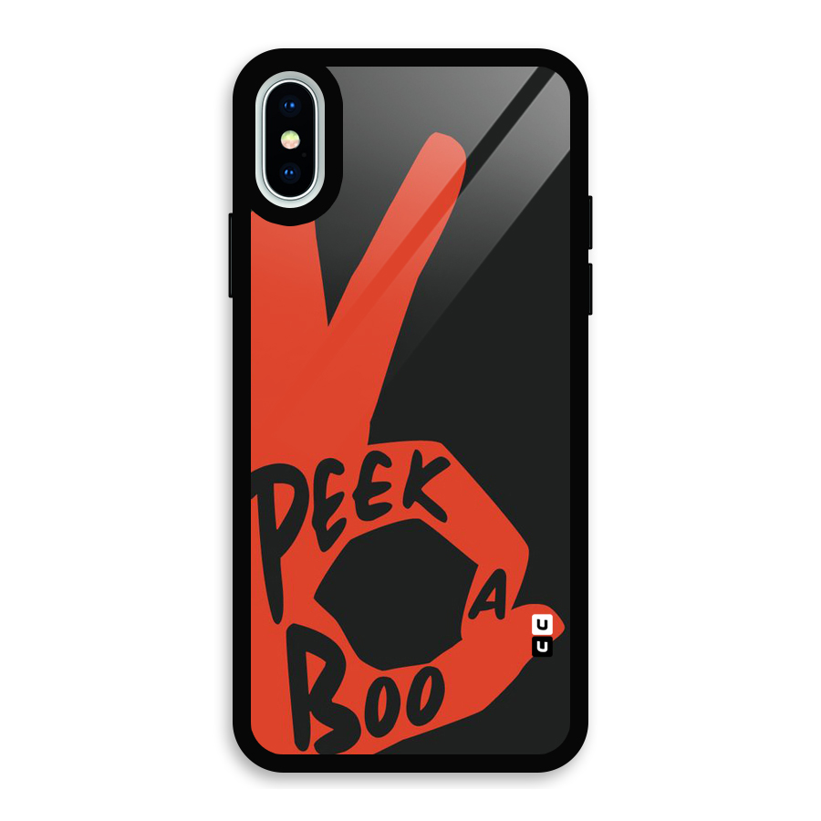 Peek-a-boo Glass Back Case for iPhone X