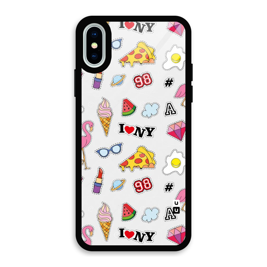 Personnel Quirk Glass Back Case for iPhone X