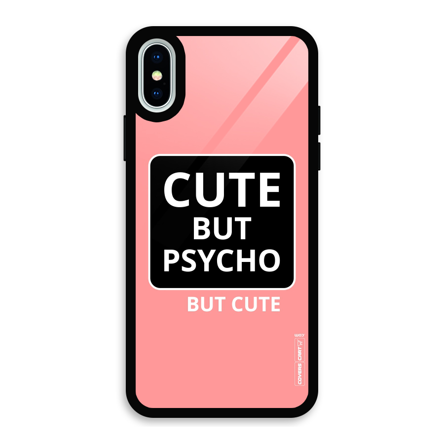 Psycho But Cute Glass Back Case for iPhone X