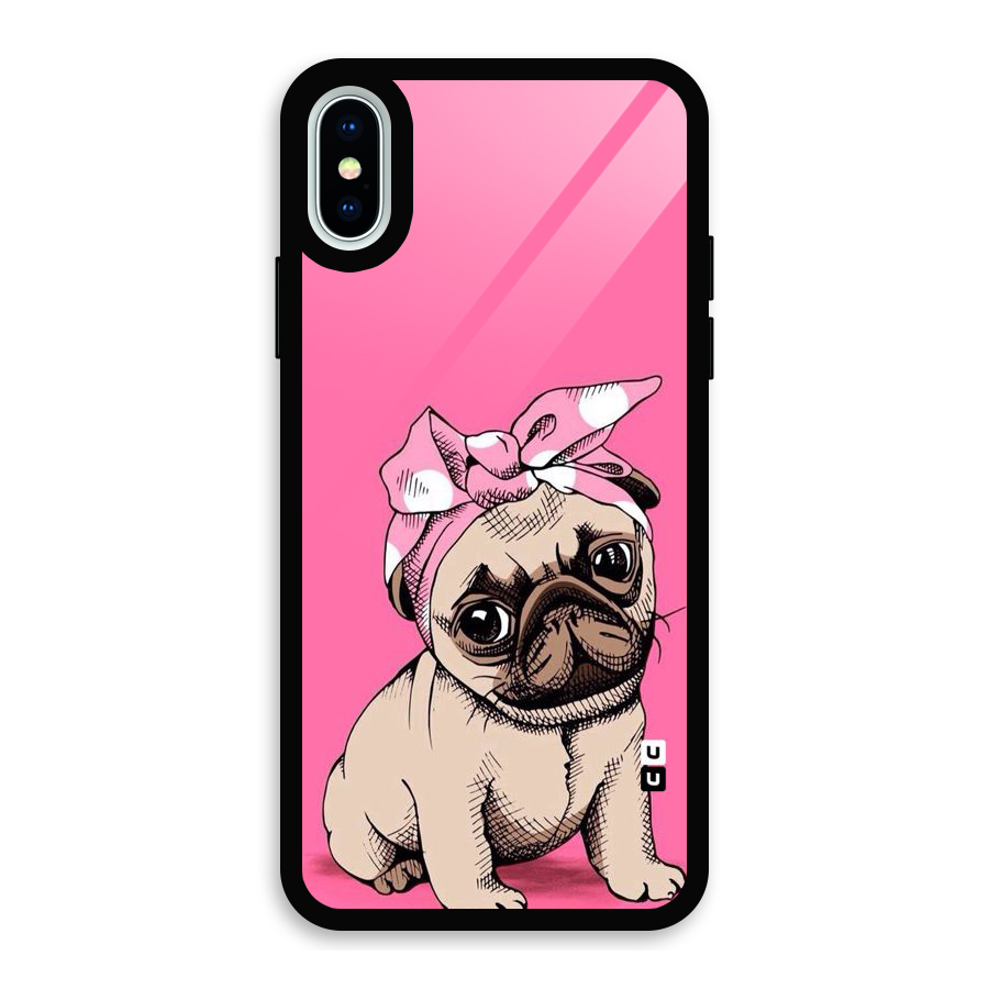 Ribbon Doggo Glass Back Case for iPhone X