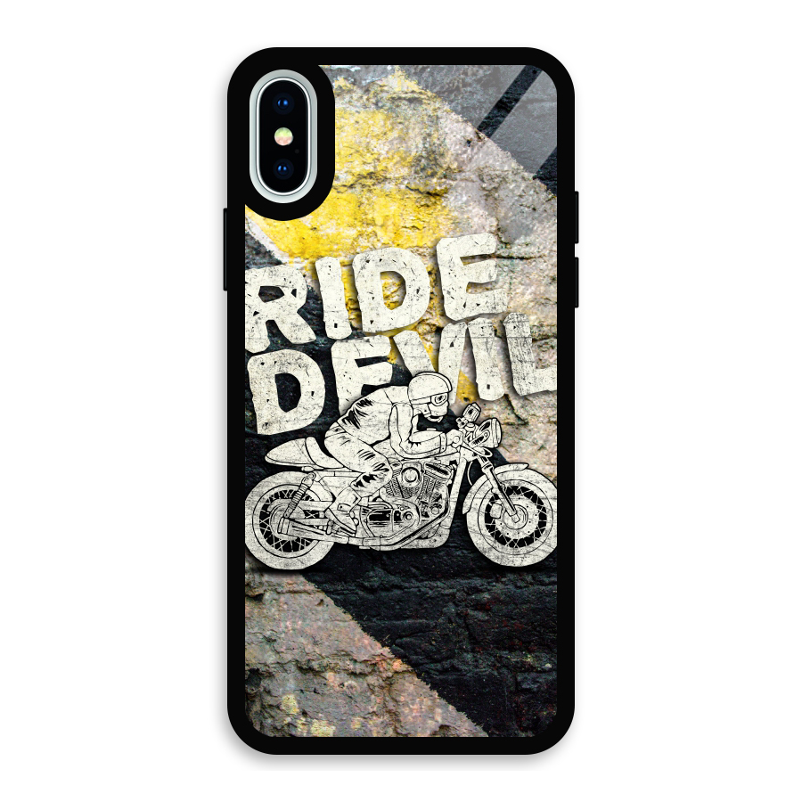 Ride Devil Glass Back Case for iPhone X