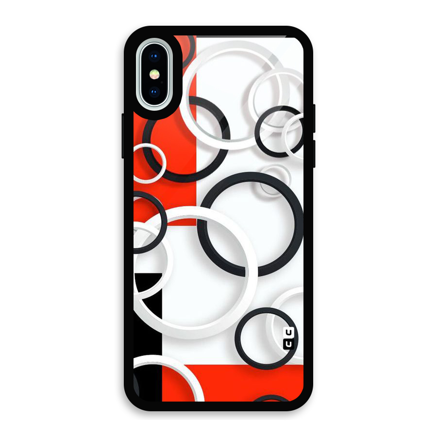 Rings Abstract Glass Back Case for iPhone X