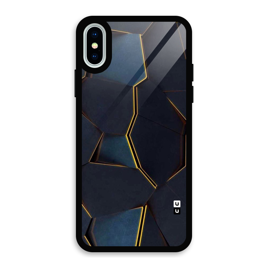 Royal Abstract Glass Back Case for iPhone X