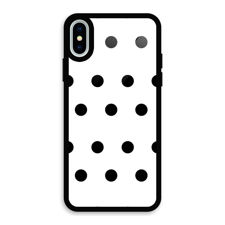 Royal Polka Dots Glass Back Case for iPhone X