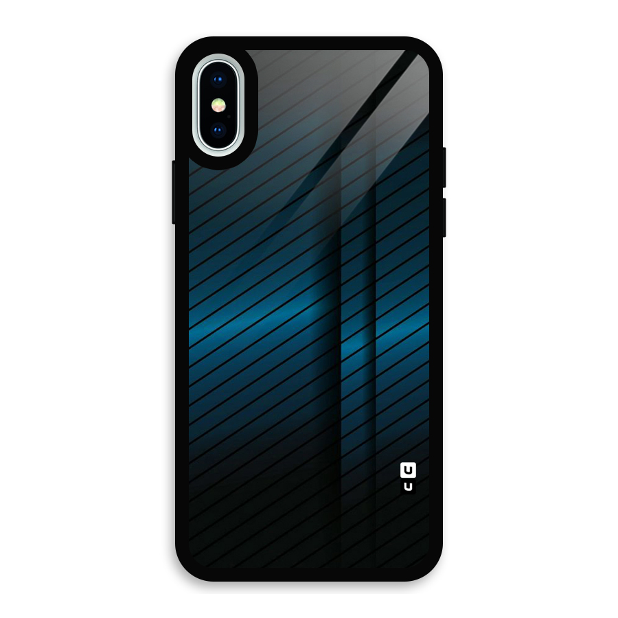 Royal Shade Blue Glass Back Case for iPhone X