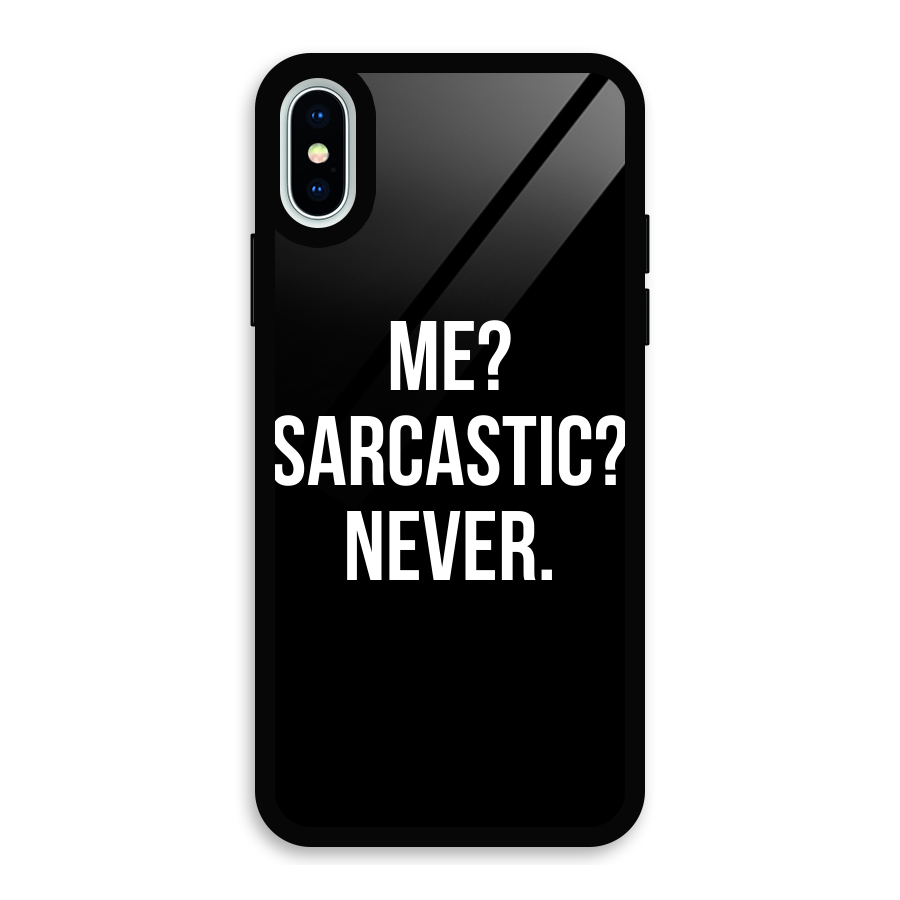 Sarcastic Quote Glass Back Case for iPhone X
