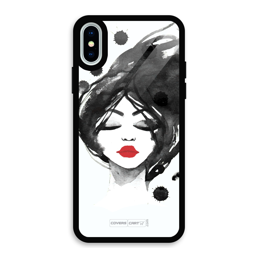 Sassy Girl Glass Back Case for iPhone X