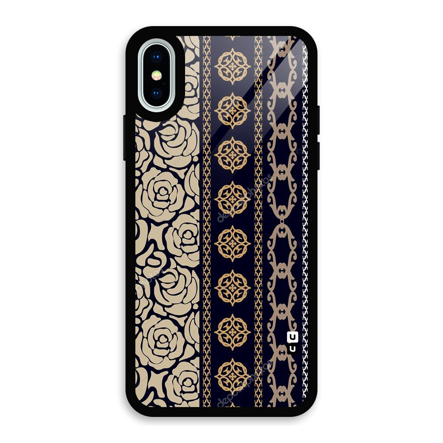 Seamless Pattern Glass Back Case for iPhone X