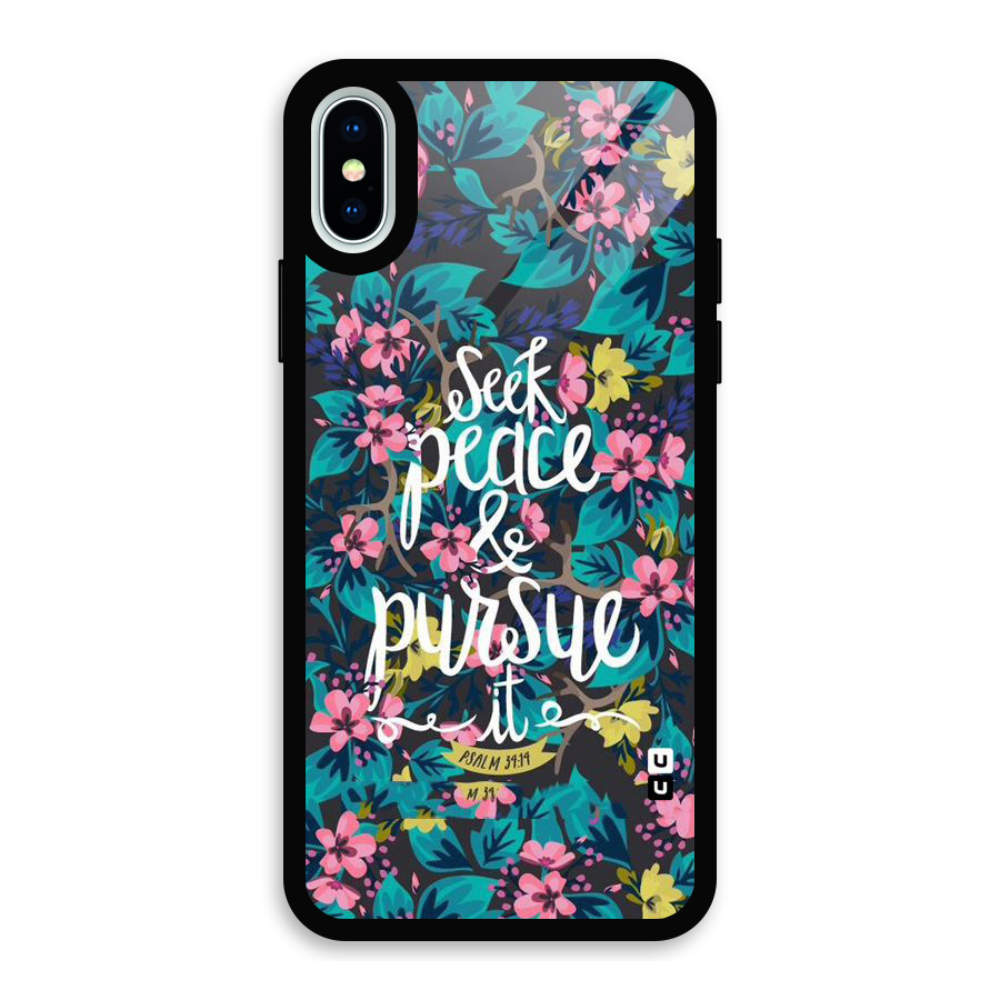 Seek Peace Glass Back Case for iPhone X