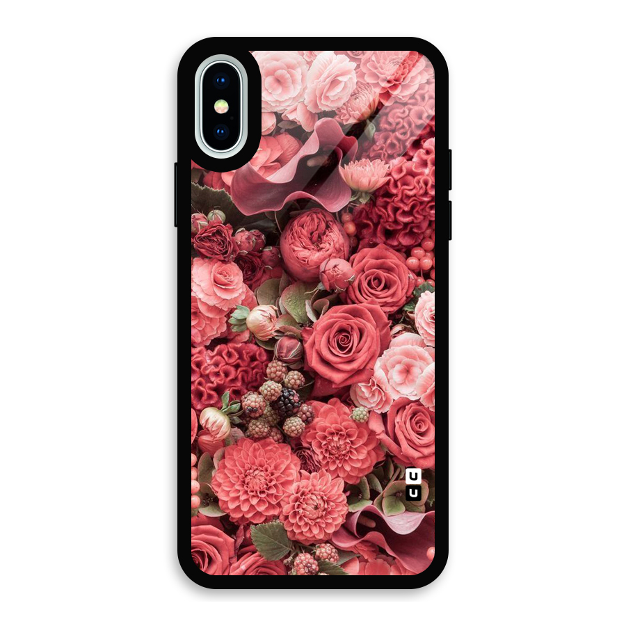 Shades Of Peach Glass Back Case for iPhone X