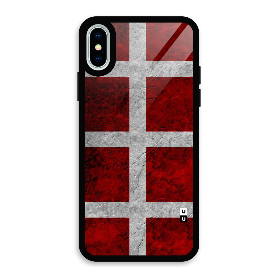 Silver Lines Glass Back Case for iPhone X