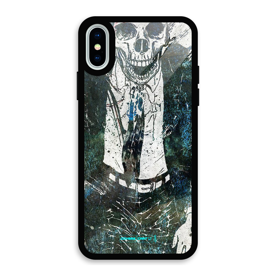 Skeleton in a Suit Glass Back Case for iPhone X