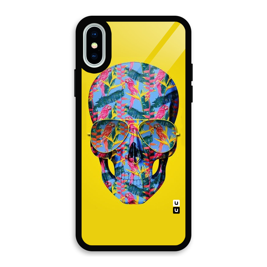 Skull Swag Glass Back Case for iPhone X