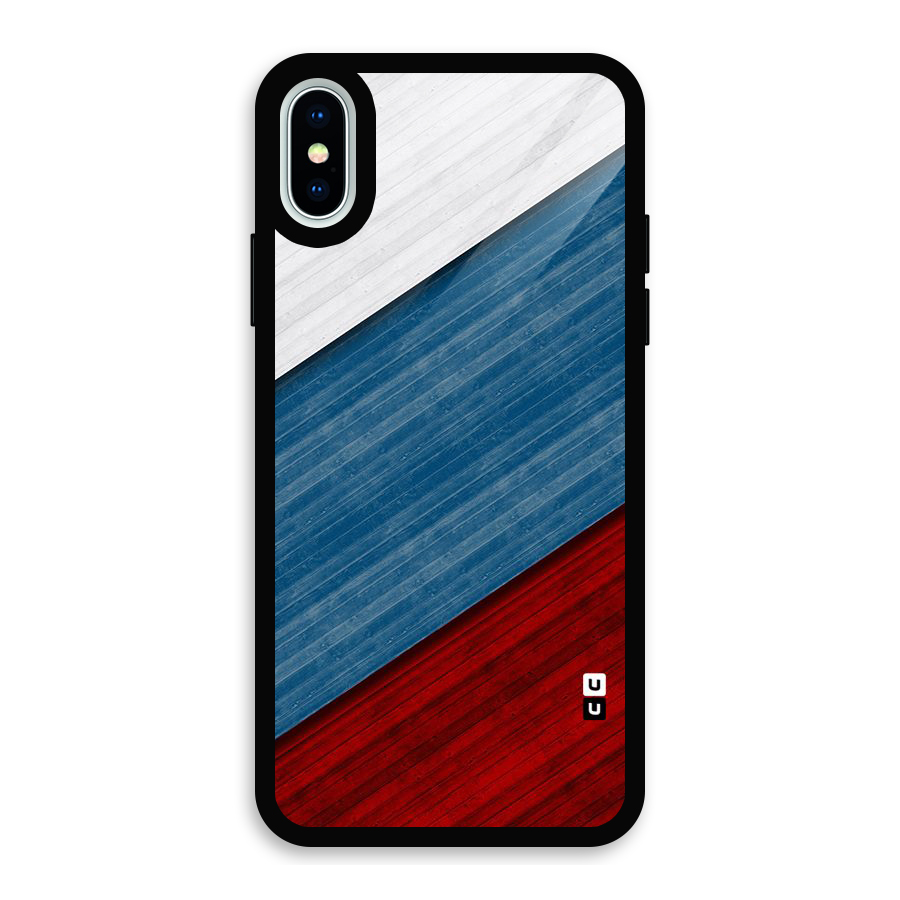 Slant Beautiful Stripe Glass Back Case for iPhone X
