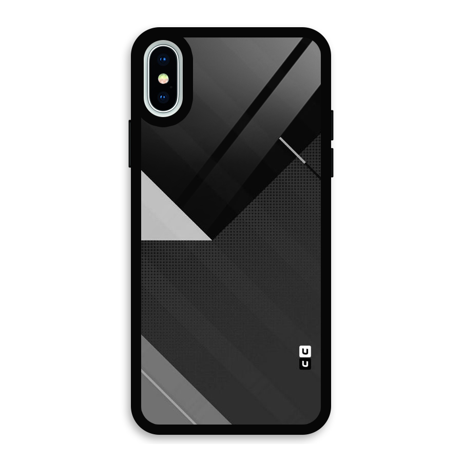 Slant Grey Glass Back Case for iPhone X