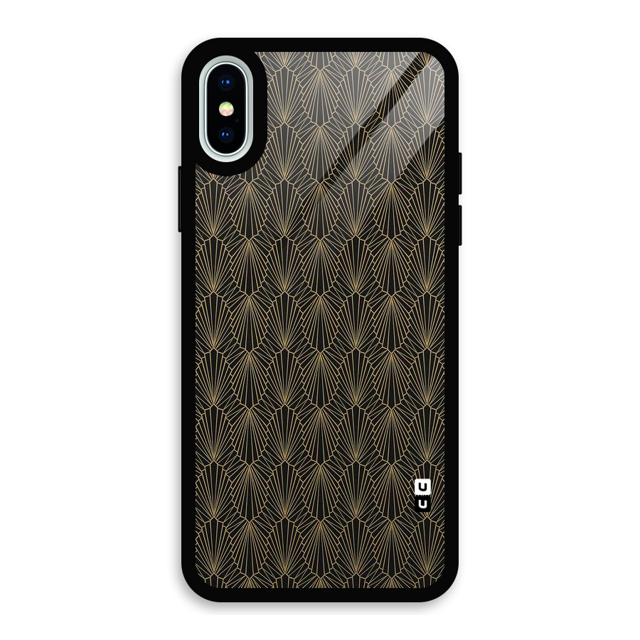 Small Hills Lines Glass Back Case for iPhone X
