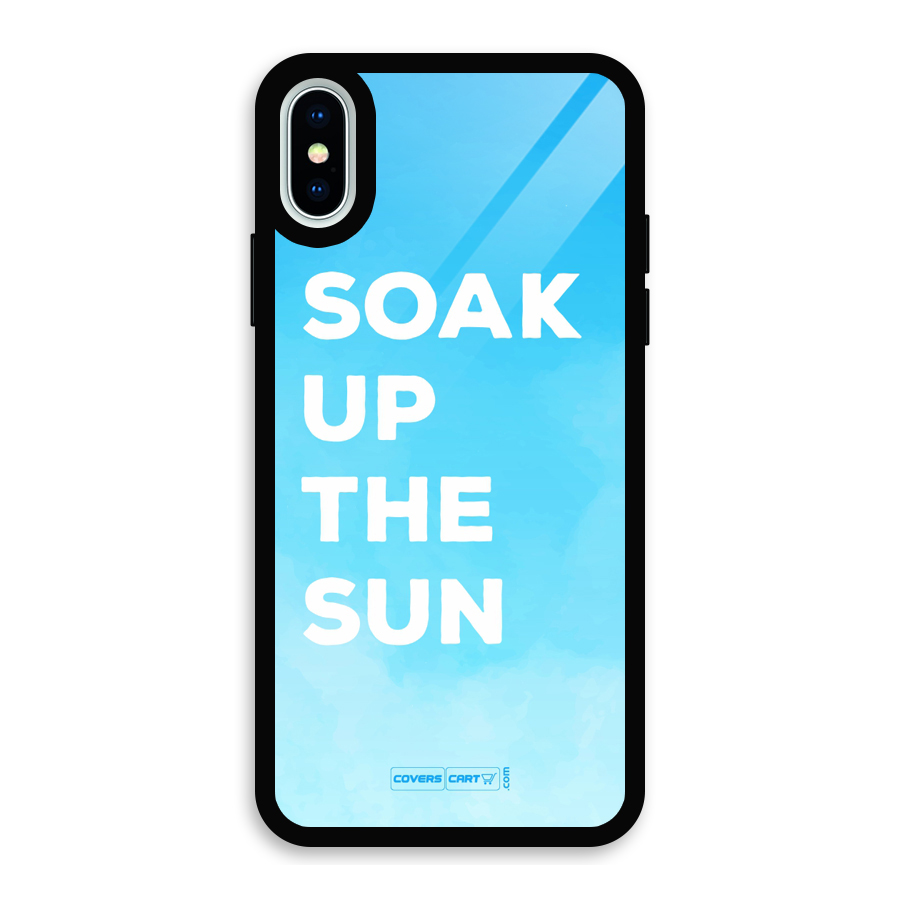 Soak Up The Sun Glass Back Case for iPhone X