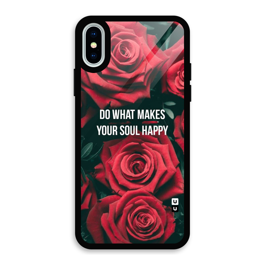 Soul Happy Glass Back Case for iPhone X