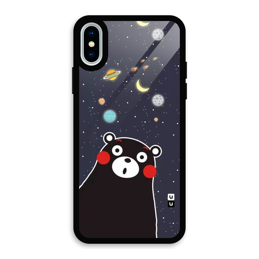 Space Bear Glass Back Case for iPhone X