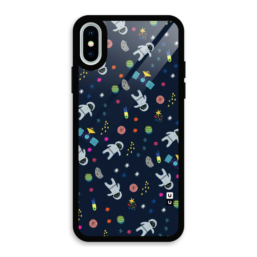 Spaceman Dance Glass Back Case for iPhone X