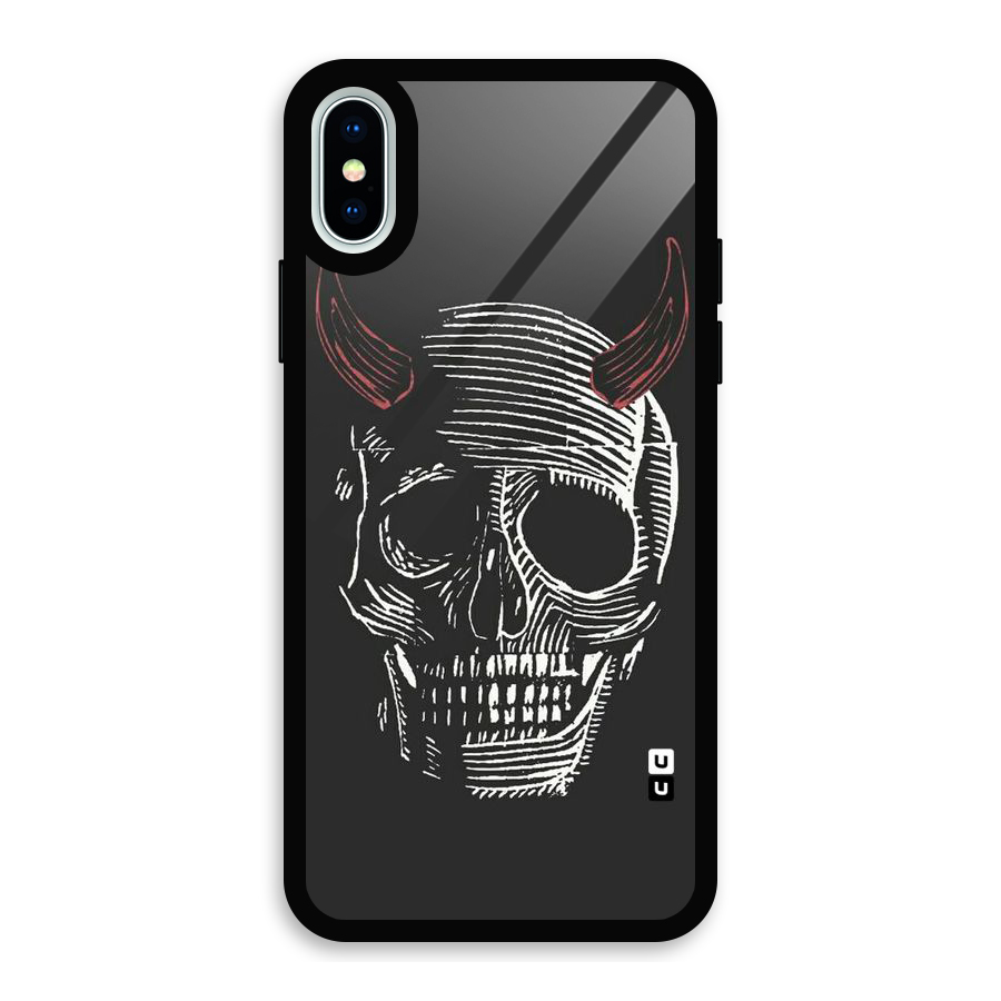 Spooky Face Glass Back Case for iPhone X