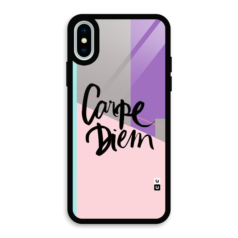 Stripes Black Diem Glass Back Case for iPhone X