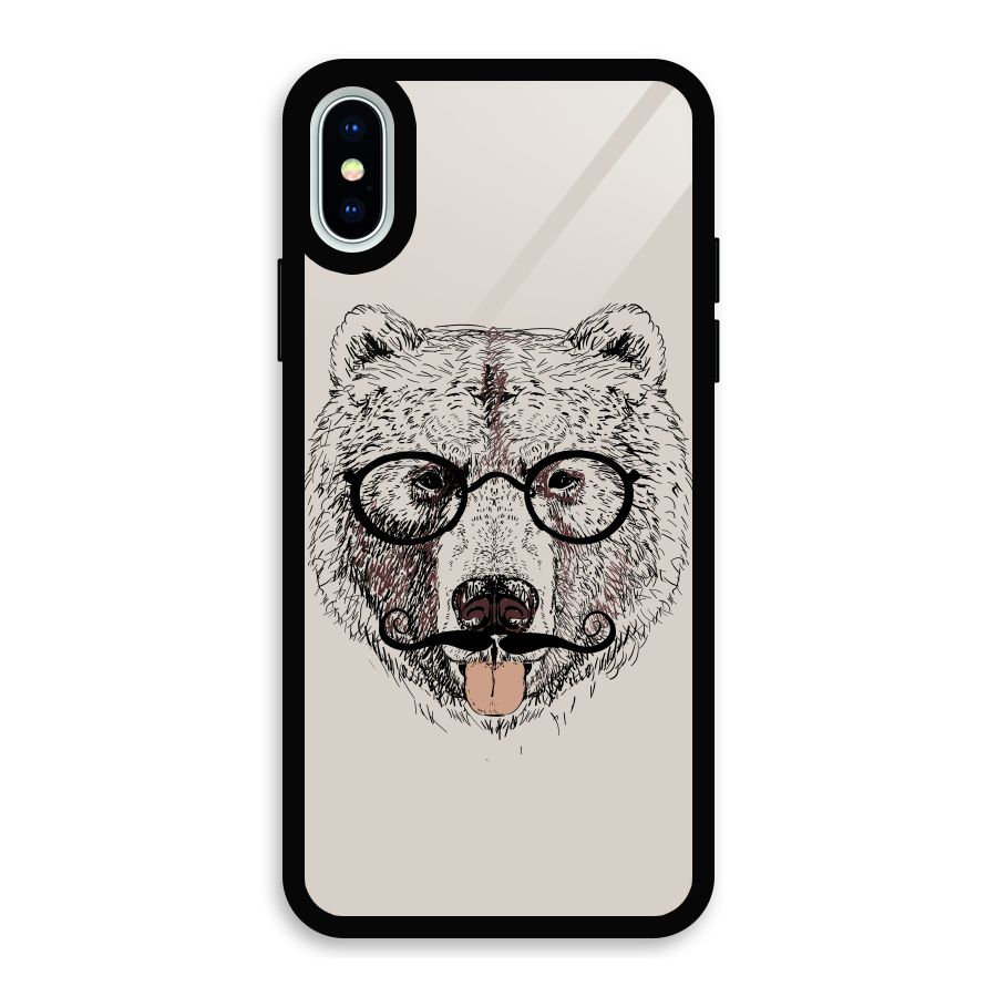 Studious Bear Glass Back Case for iPhone X