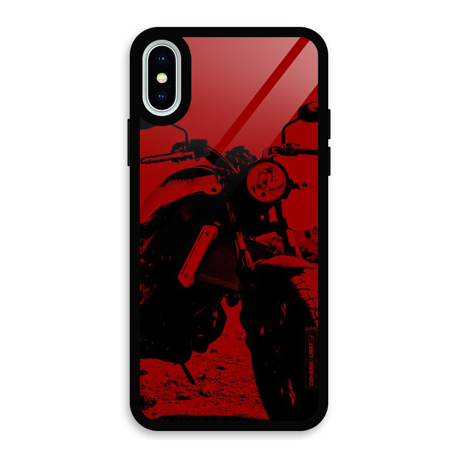 Stylish Ride Red Glass Back Case for iPhone X