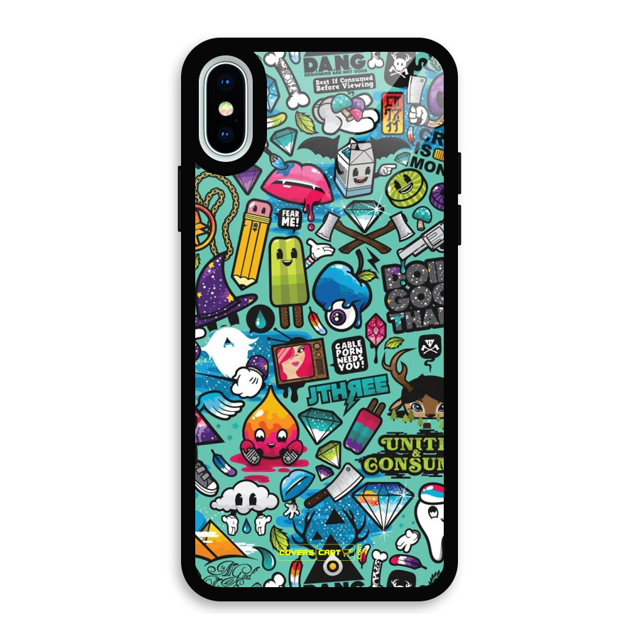 Sweet Candies Glass Back Case for iPhone X