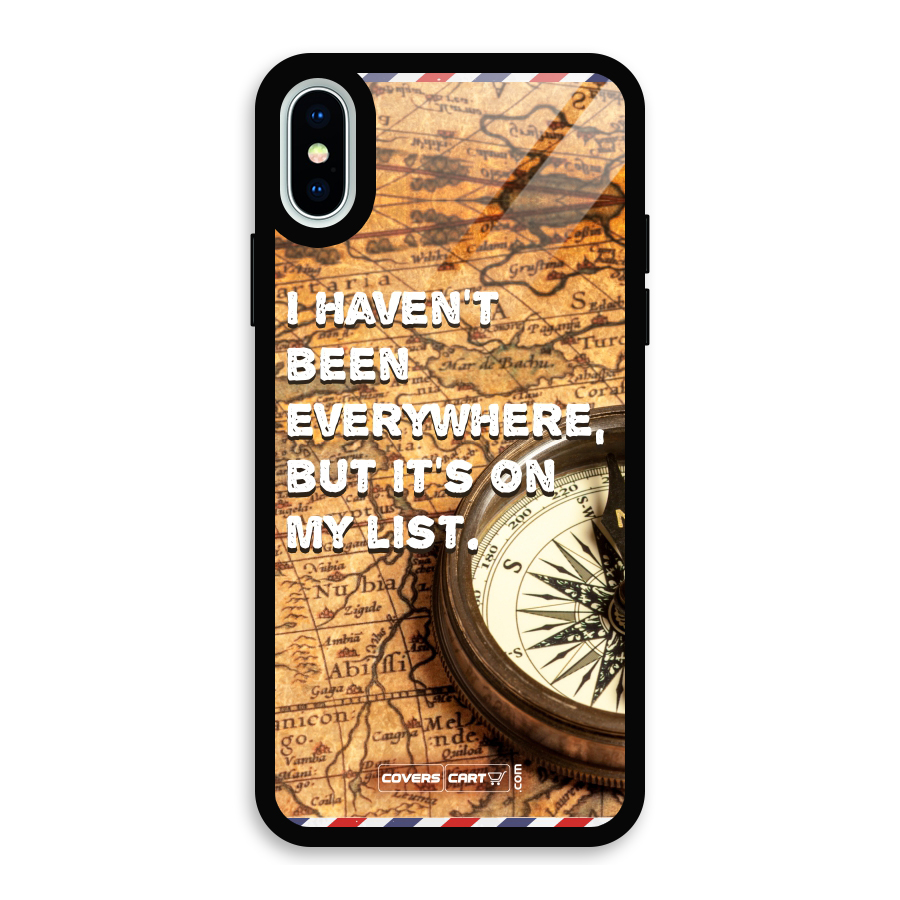 Travel Map Glass Back Case for iPhone X