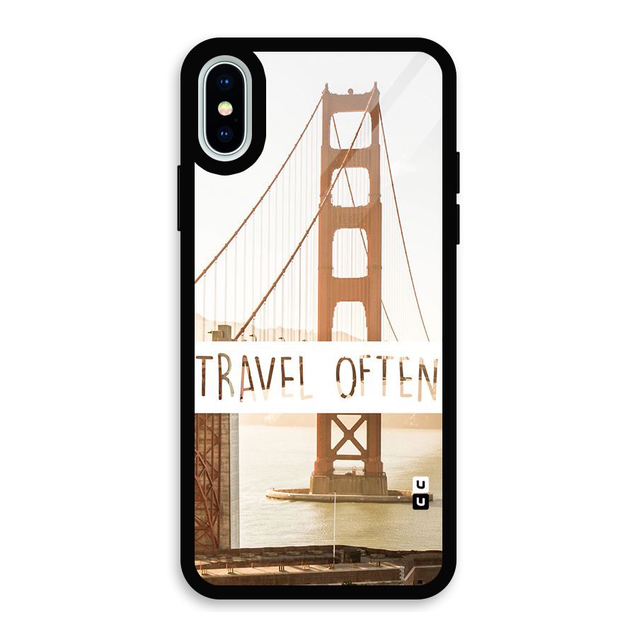Travel Often Glass Back Case for iPhone X
