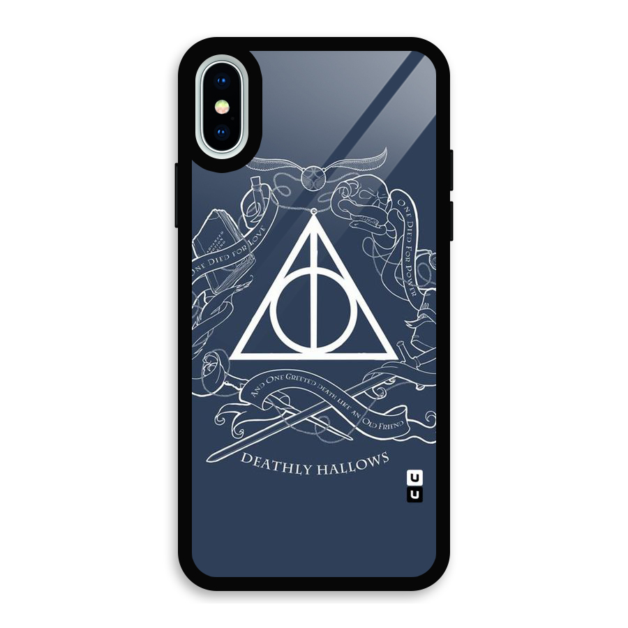 Triangle Blue Glass Back Case for iPhone X