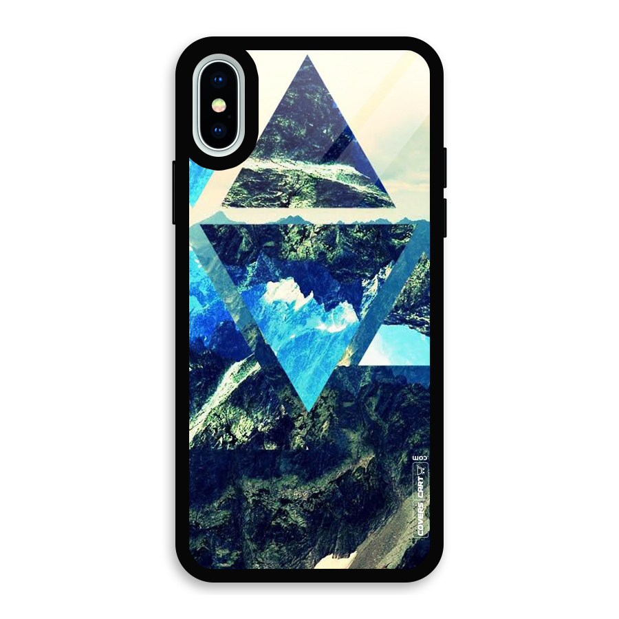 Triangular View Glass Back Case for iPhone X