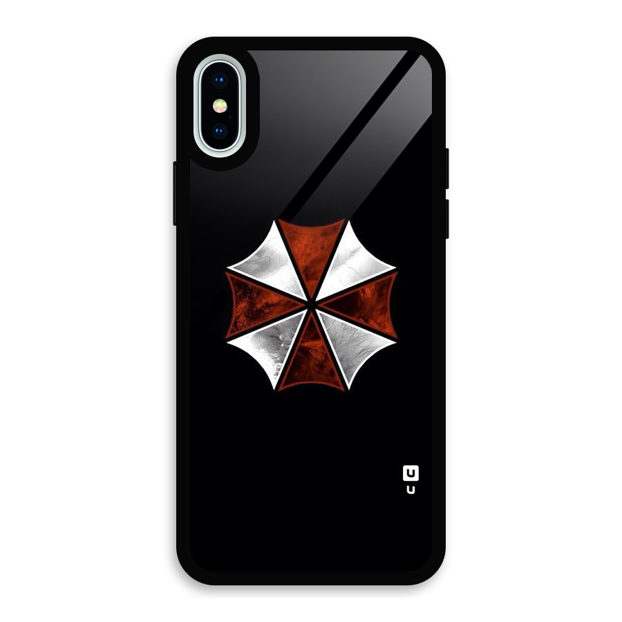 Umbrella Design Glass Back Case for iPhone X