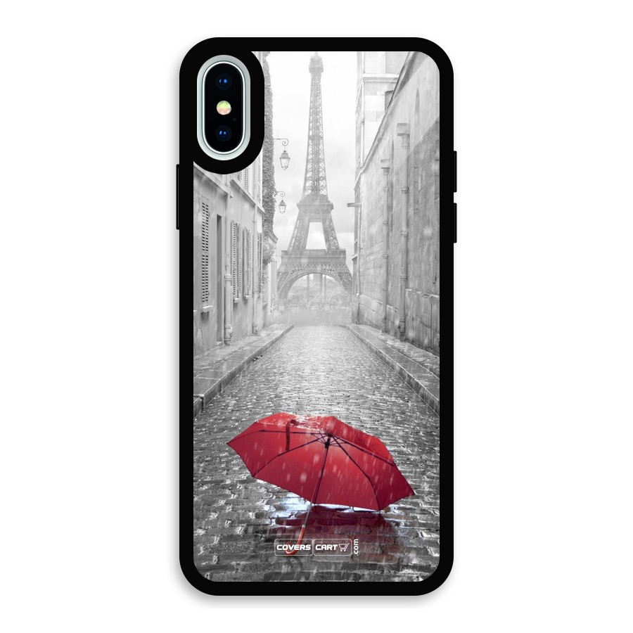 Umbrella Paris Glass Back Case for iPhone X