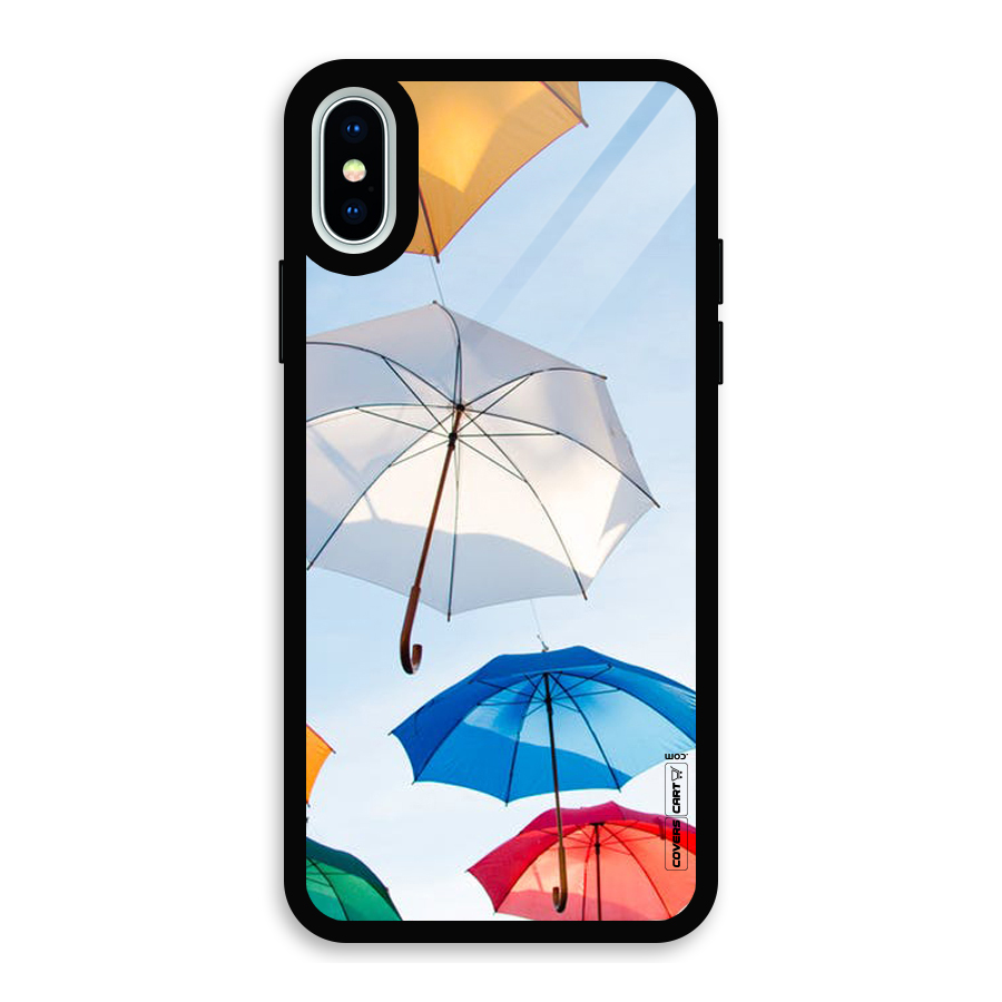 Umbrella Sky Glass Back Case for iPhone X