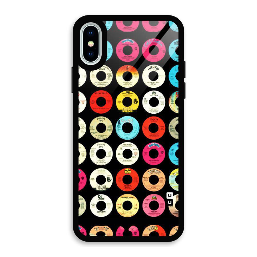 Vintage Collection CDs Glass Back Case for iPhone X