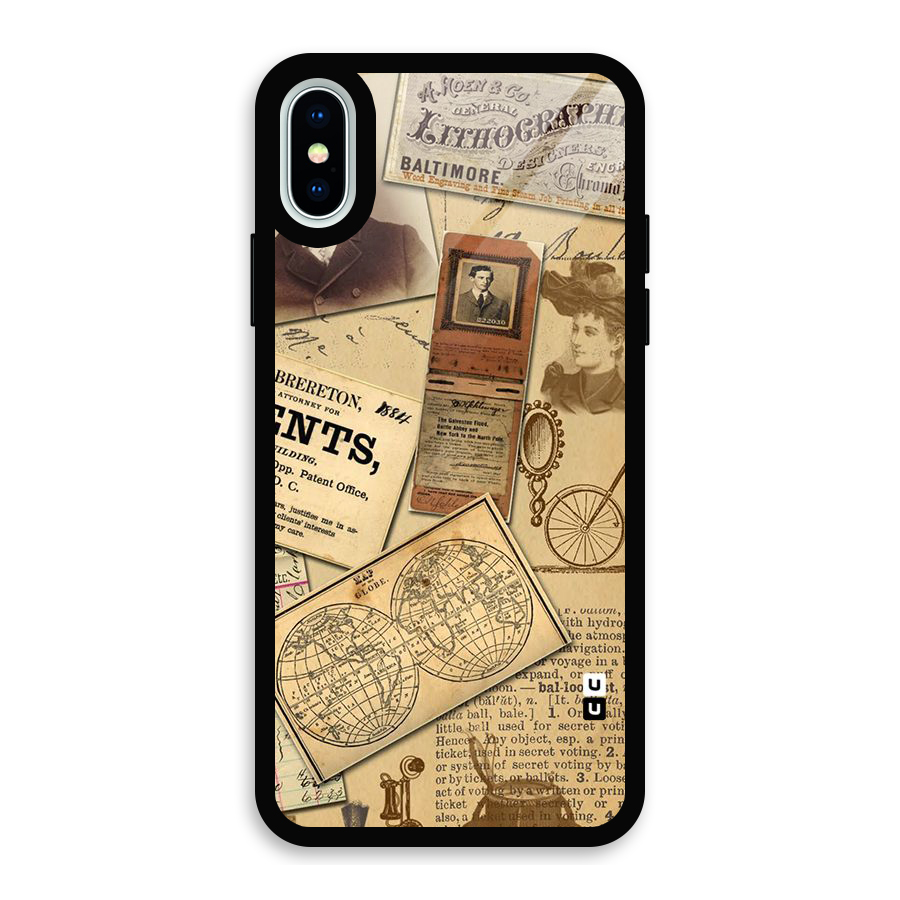 Vintage Memories Glass Back Case for iPhone X