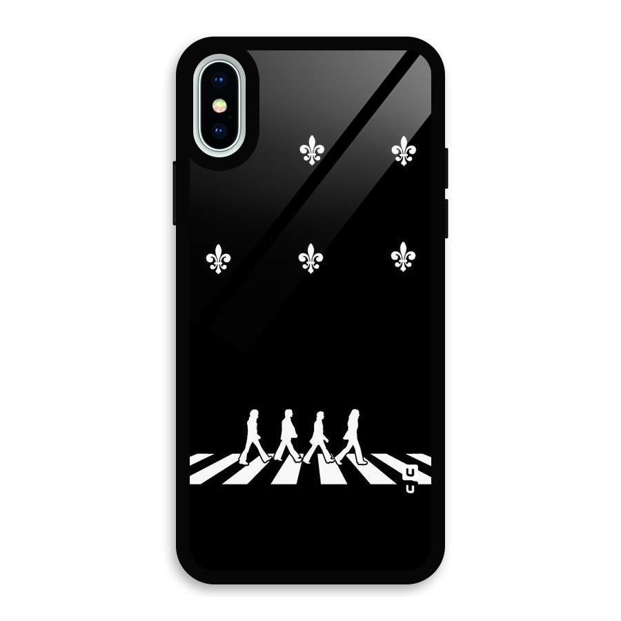 Walking Four Glass Back Case for iPhone X