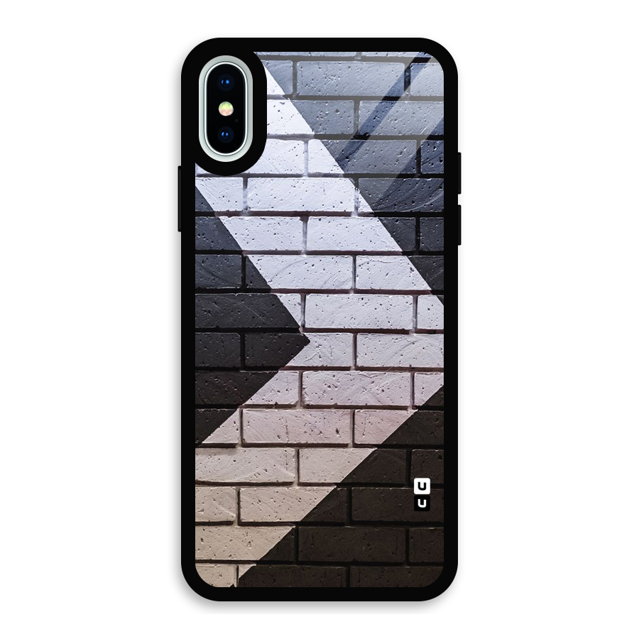 Wall Arrow Design Glass Back Case for iPhone X