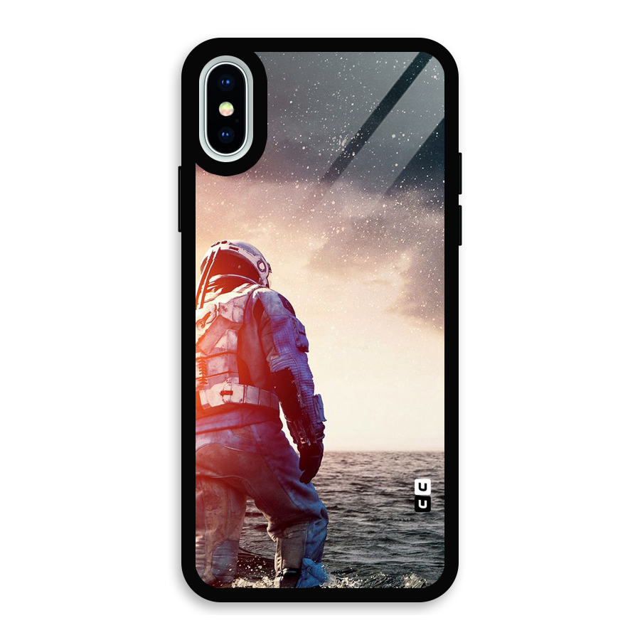 Water Astronaut Glass Back Case for iPhone X