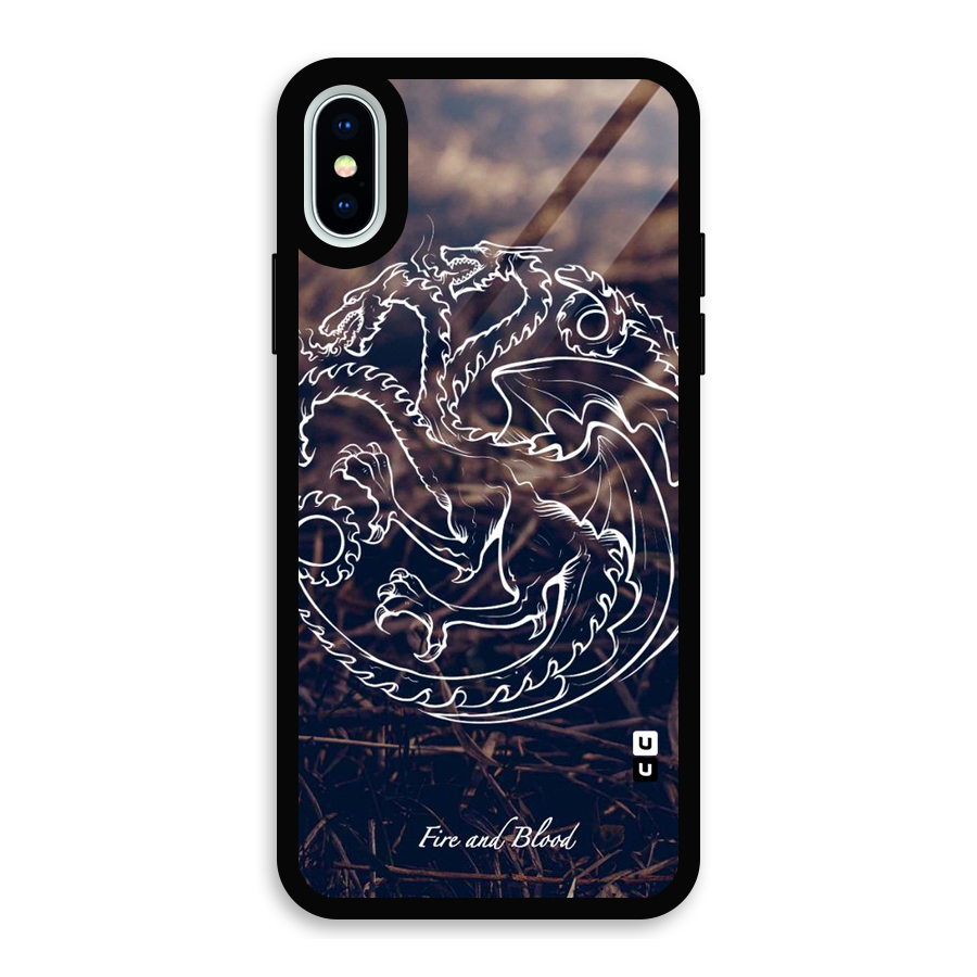 White Circle Glass Back Case for iPhone X