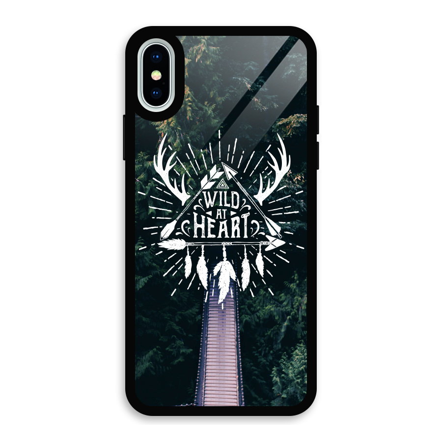Wild Heart Glass Back Case for iPhone X