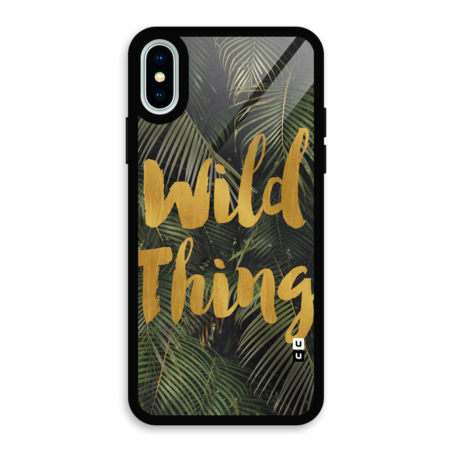 Wild Leaf Thing Glass Back Case for iPhone X
