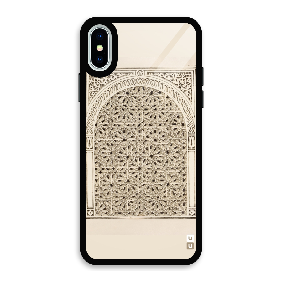 Window Ornaments Glass Back Case for iPhone X