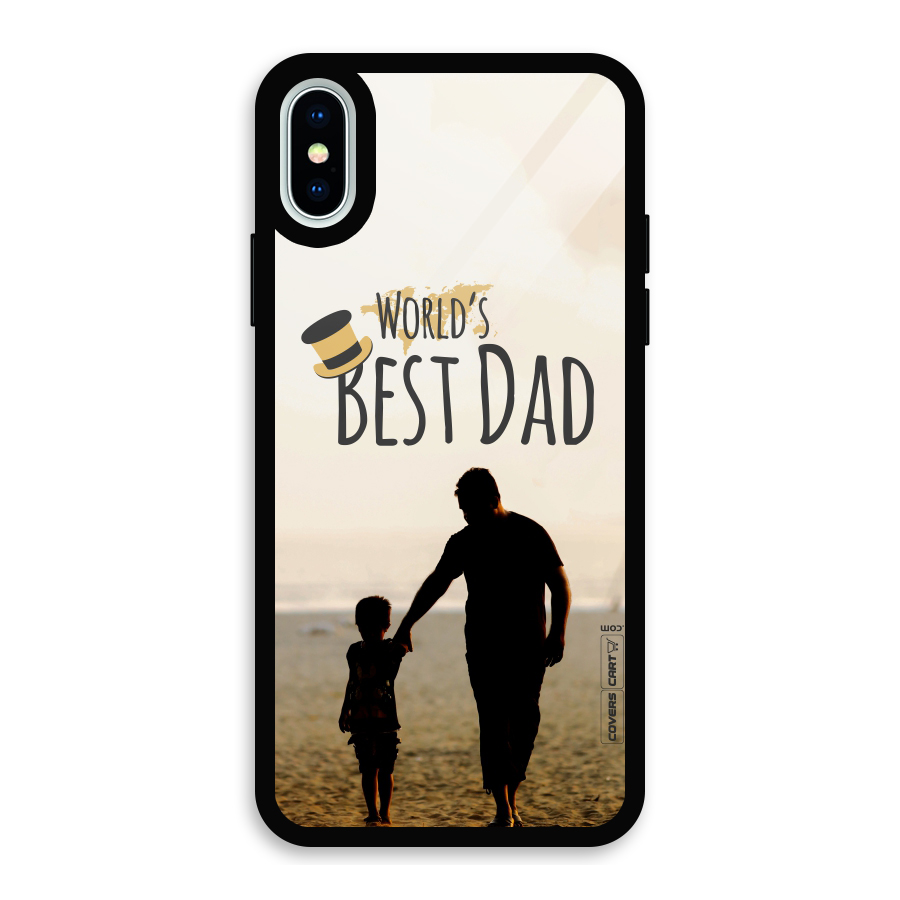Worlds Best Dad Glass Back Case for iPhone X